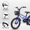 C14111A Kids Bike 14 inch for Boys & Girls with Training Wheels, Freestyle Kids' Bicycle with Bell,Basket and fender.