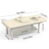 80 Inches Wide - Quality Leather Beauty Spa Furniture Massage Table Bed Iron on Round Legs Facial Bed Beauty Bed - Gray