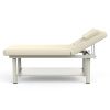 80 Inches Wide - Quality Leather Beauty Spa Furniture Massage Table Bed Iron on Round Legs Facial Bed Beauty Bed - Gray