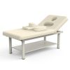 80 Inches Wide - Quality Leather Beauty Spa Furniture Massage Table Bed Iron on Round Legs Facial Bed Beauty Bed - Gray