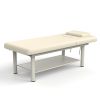 80 Inches Wide - Quality Leather Beauty Spa Furniture Massage Table Bed Iron on Round Legs Facial Bed Beauty Bed - Gray