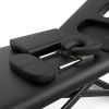 80 Inches Wide -Beauty Salon Beauty Bed Modern Massage Bed - Black 10*10 square leg iron frame structure - No adjustable backrest DDAMC-2Z-B-LKJ