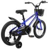 C14111A Kids Bike 14 inch for Boys & Girls with Training Wheels, Freestyle Kids' Bicycle with Bell,Basket and fender.