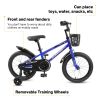 C14111A Kids Bike 14 inch for Boys & Girls with Training Wheels, Freestyle Kids' Bicycle with Bell,Basket and fender.