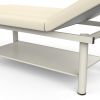 80 Inches Wide - Quality Leather Beauty Spa Furniture Massage Table Bed Iron on Round Legs Facial Bed Beauty Bed - Gray