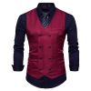 Men's Suit Vest Slim Fit Double Breasted Dress Vest